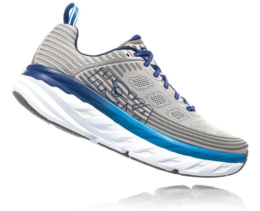 Hoka Australia One One Bondi 6 - Mens Running Shoes Grey - XLVPA-3624